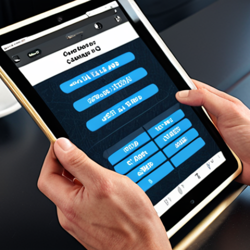 Home 15 ** Data update. A person is digitally updating customer information on a tablet, ensuring addresses and phone numbers are current. The style should be modern and focused on technology.
**