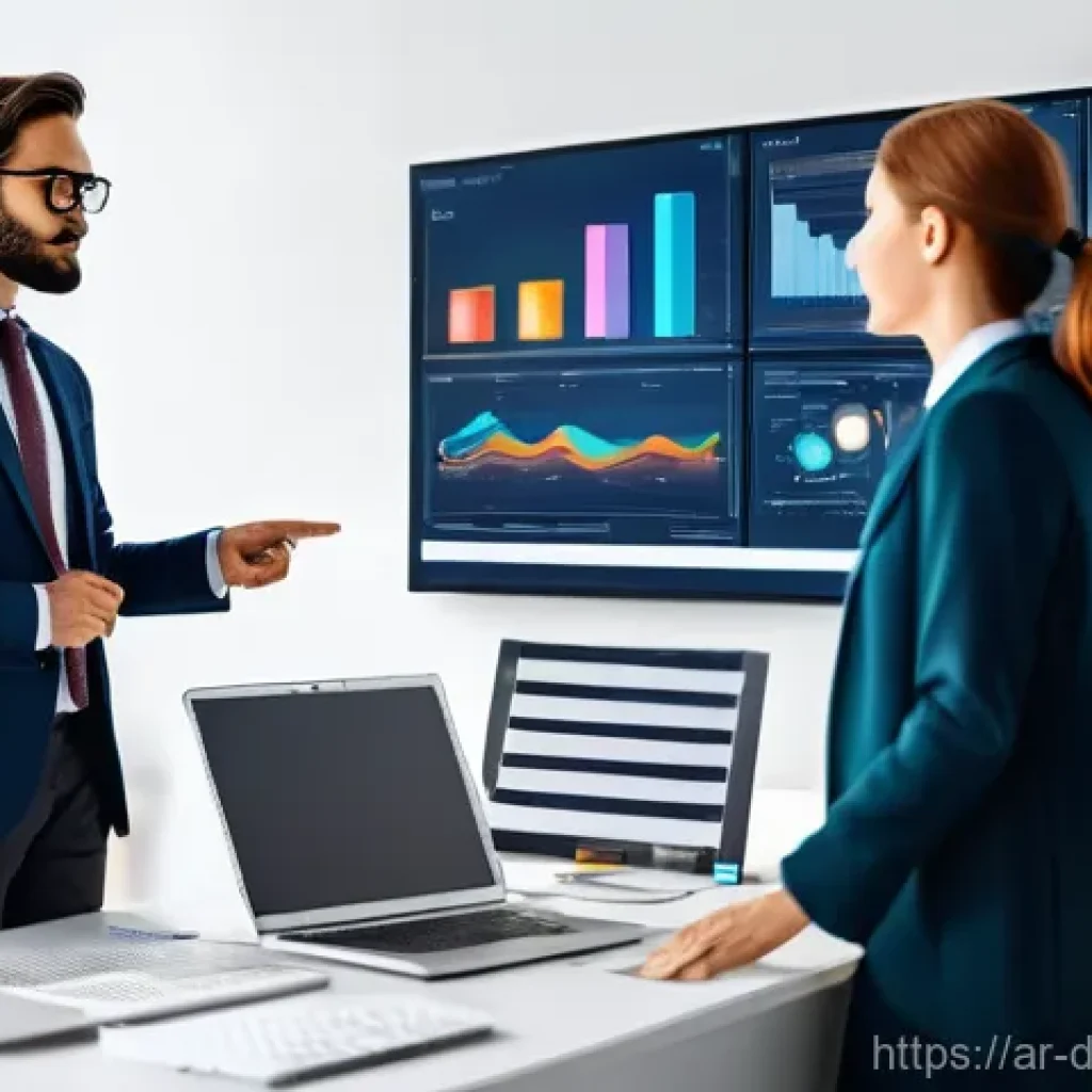 데이터 품질 관리와 고객 경험 - **Prompt 1: Visualizing Data Quality and Clarity**
    "A diverse group of business professionals, d...