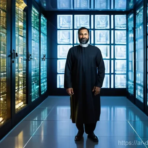 Home 21 데이터 품질 관리의 필요성과 이점 - **Prompt:** A wise, experienced Arab data scientist, a man in his 50s with a neatly trimmed beard, w...